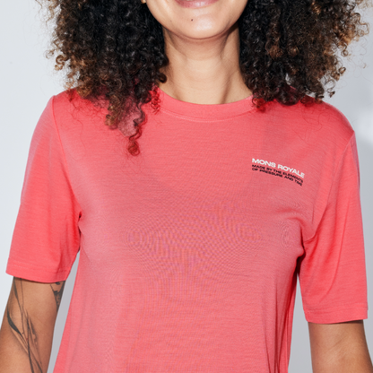 Mons Royale (Sample) - Women's Icon Merino T-Shirt - Watermelon - Futureproof.life