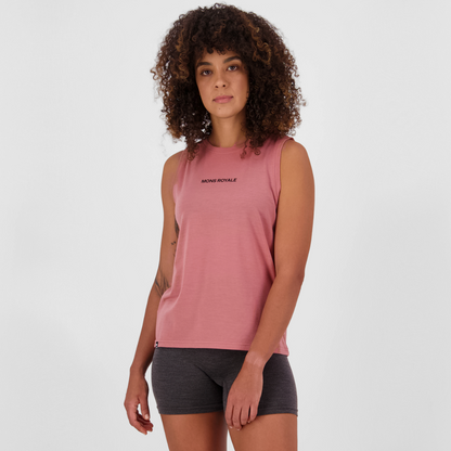 Mons Royale (Sample) - Women's Icon Merino Tank - Canyon Rose