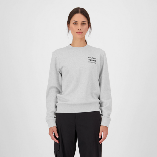 Mons Royale (Sample) - Women's Inversion Merino Crew - Light Grey Heather