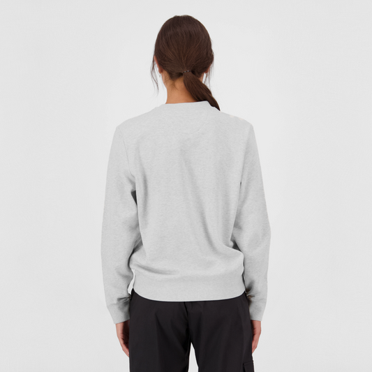 Mons Royale (Sample) - Women's Inversion Merino Crew - Light Grey Heather