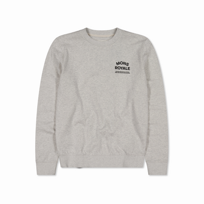 Mons Royale (Sample) - Women's Inversion Merino Crew - Light Grey Heather