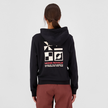 Mons Royale (Sample) - Women's Inversion Merino Hoodie - Black