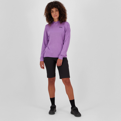 Mons Royale (Sample) - Women's Pivot Merino Long Sleeve Hood - Bloom - Futureproof.life