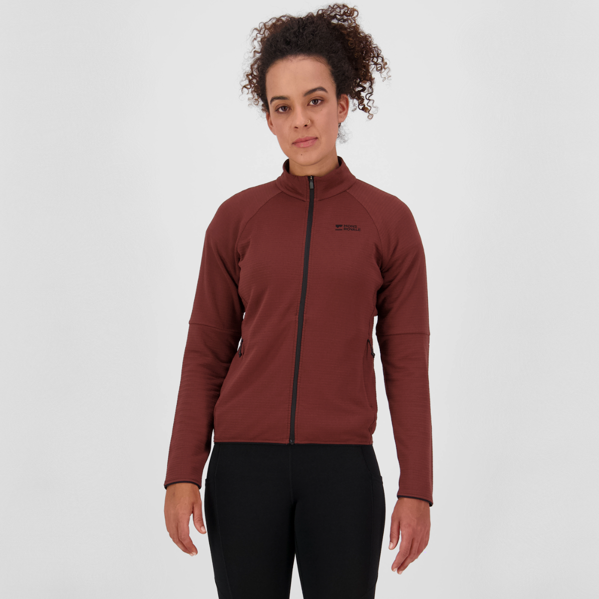 Mons Royale (Sample) - Women's Quad Merino Fleece Jacket - Sable
