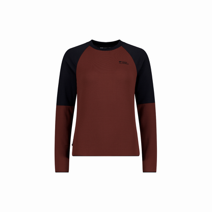 Mons Royale (Sample) - Women's Quad Merino Fleece Pullover - Sable/Black