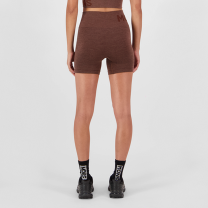 Mons Royale (Sample) - Women's Solace Merino Seamless Shorts - Henna