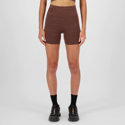 Mons Royale (Sample) - Women's Solace Merino Seamless Shorts - Henna