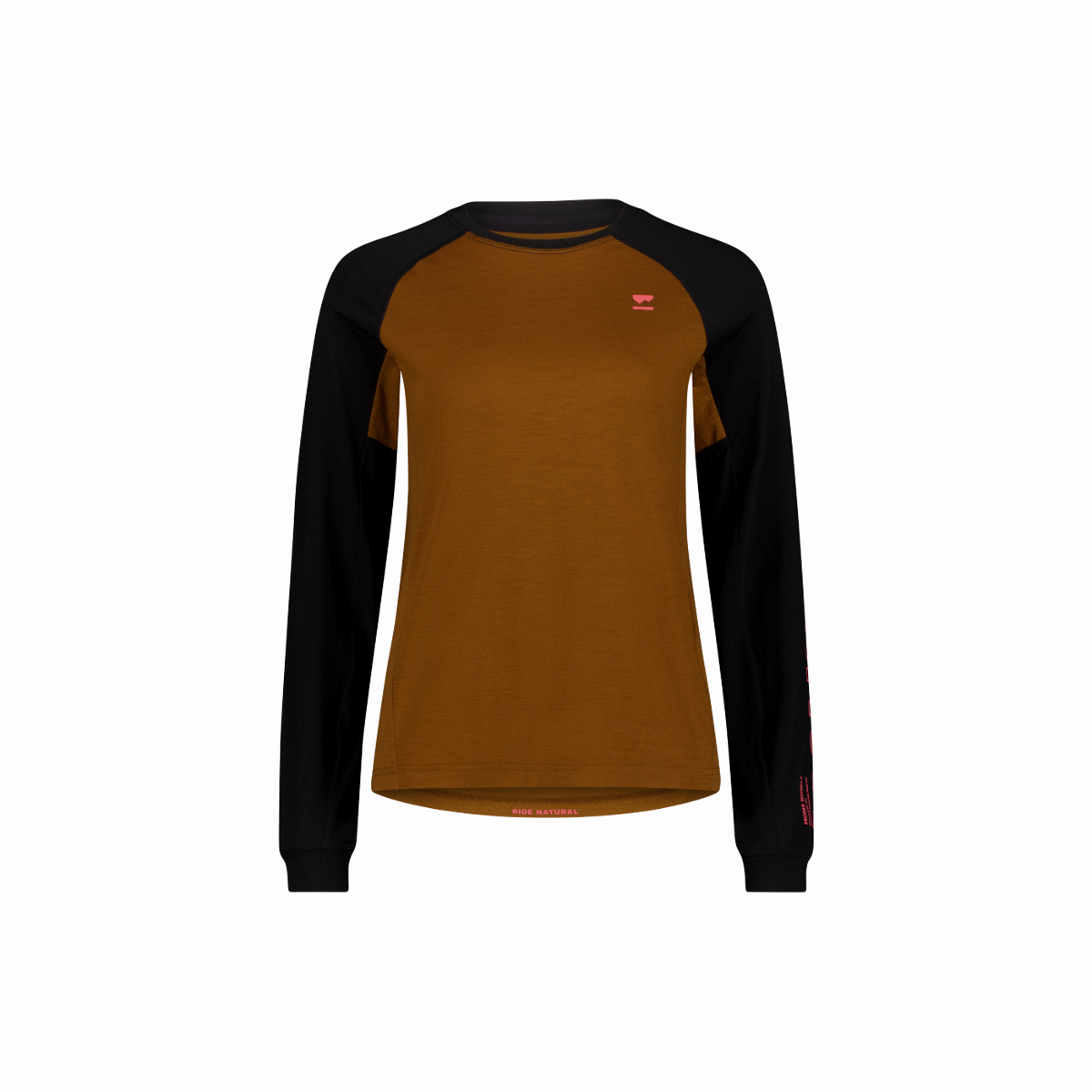 Mons Royale (Sample) - Women's Tarn Merino Long Sleeve - Caramel/Black