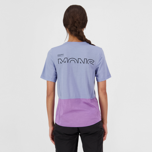 Mons Royale (Sample) - Women's Tarn Merino T-Shirt - Skyline/Bloom - Futureproof.life
