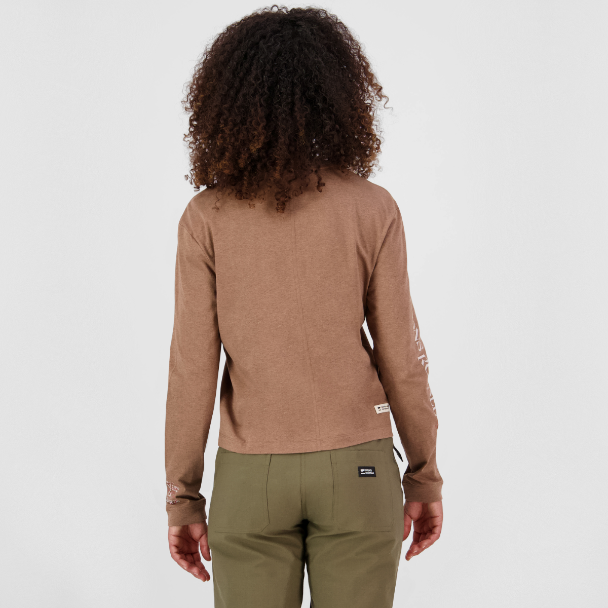 Mons Royale (Sample) - Women's Yonder Merino Organic Cotton Long Sleeve - Mocha