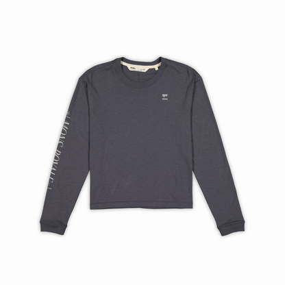 Mons Royale (Sample) - Women's Yonder Merino Organic Cotton Long Sleeve - Vintage Black
