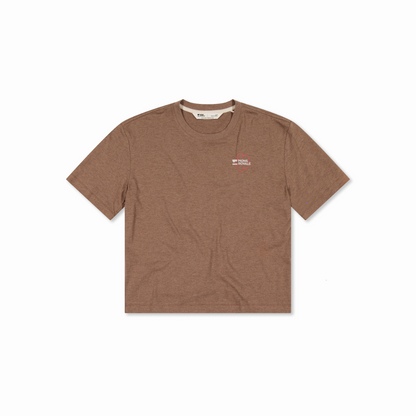 Mons Royale (Sample) - Women's Yonder Merino Organic Cotton T-Shirt - Mocha
