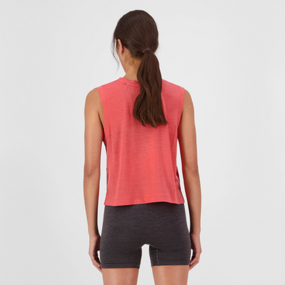 Mons Royale (Sample) - Women's Zephyr Merino Tencel Boxy Tank - Watermelon