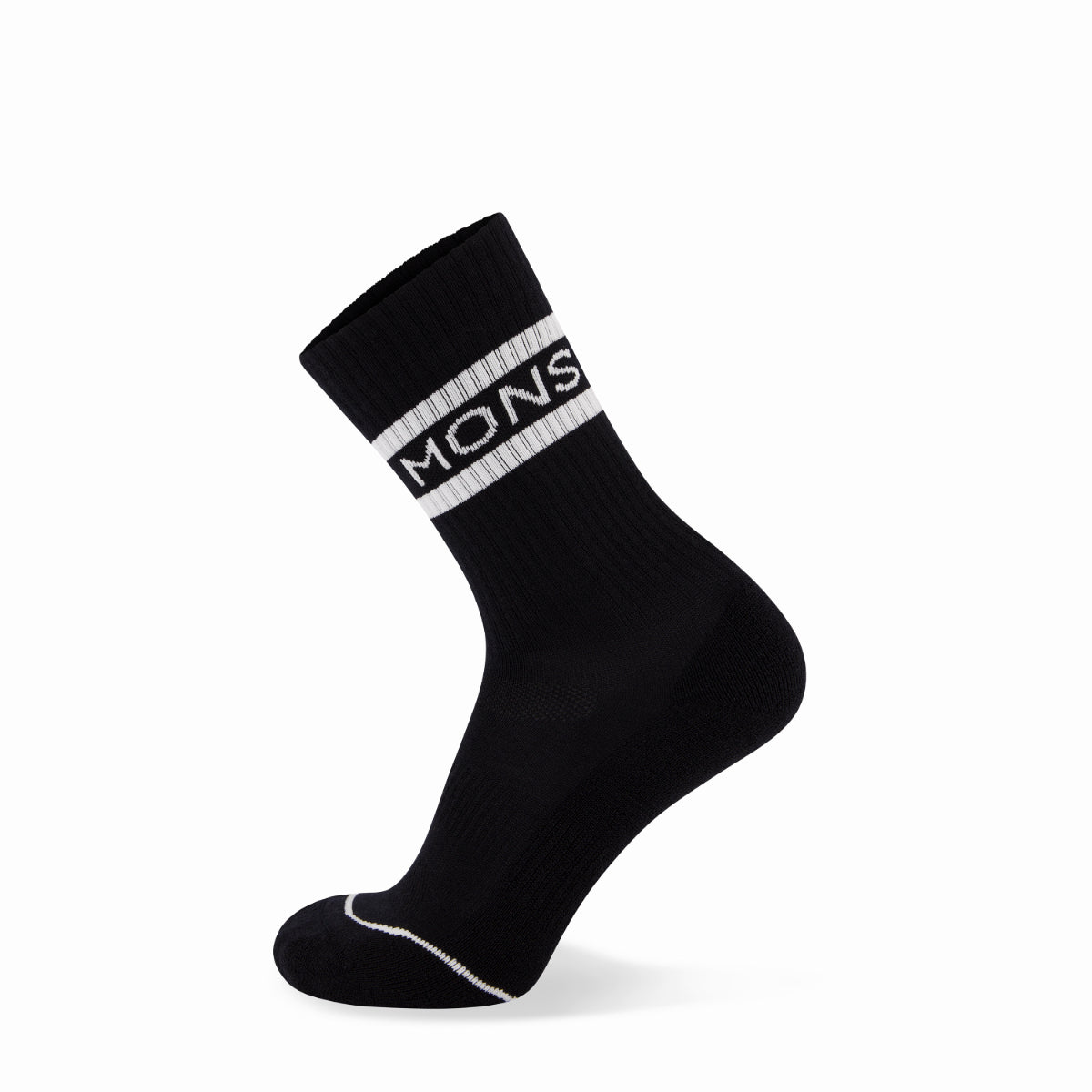 Mons Royale - Unisex Signature Merino Crew Sock - Black/White
