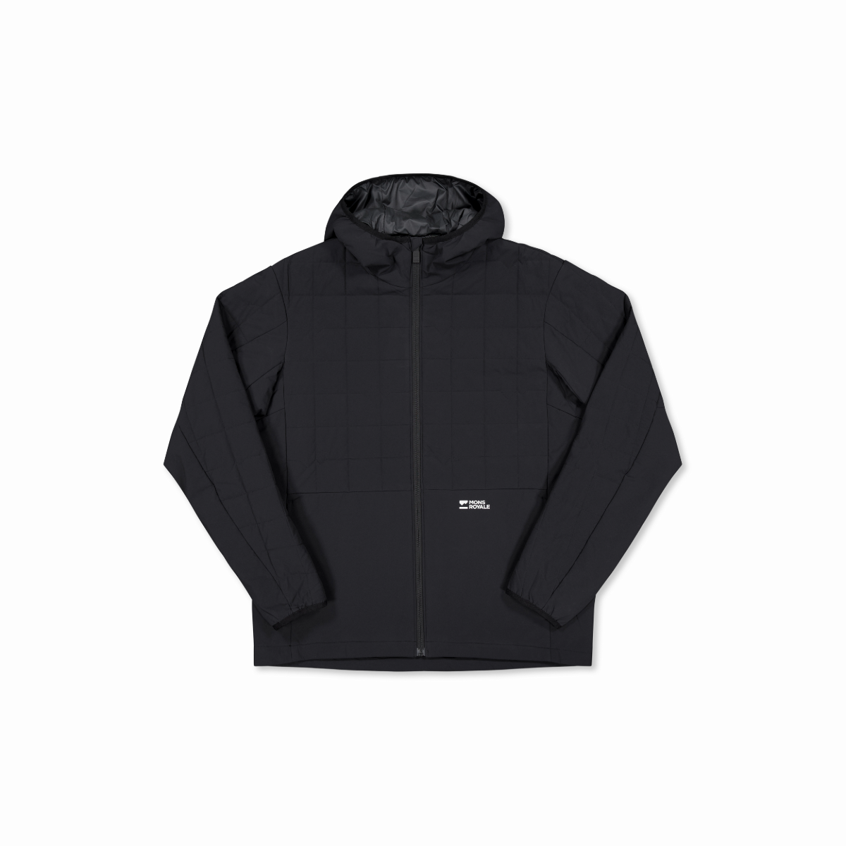Mons Royale - Men's Canyon Merino Insulated Hooded Jacket - Black - Futureproof.life