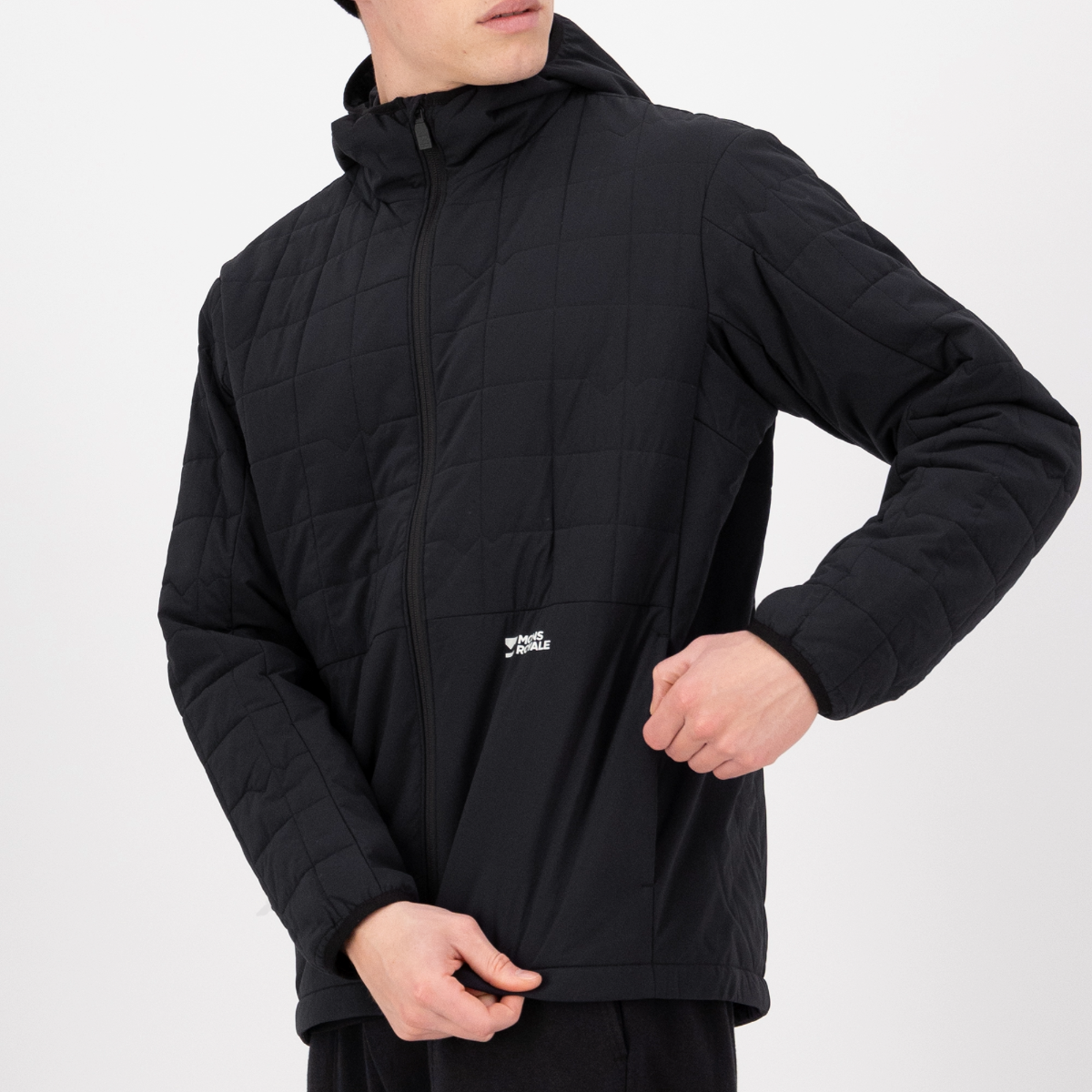 Mons Royale - Men's Canyon Merino Insulated Hooded Jacket - Black - Futureproof.life
