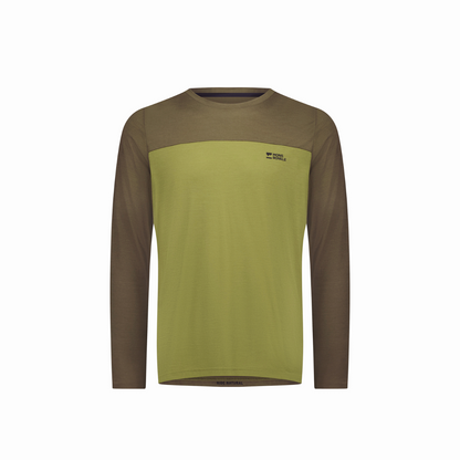 Mons Royale - Men's Diversion Merino Bike Jersey Long Sleeve - Fern/Olive - Futureproof.life