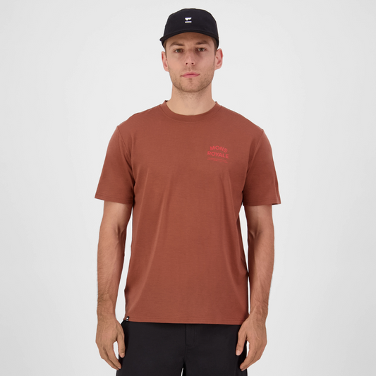 Mons Royale (Sample) - Men's Icon Merino T-Shirt - Cinnamon - Futureproof.life