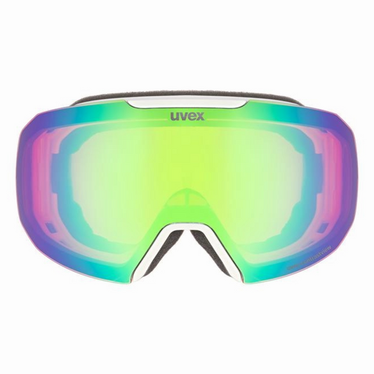 Uvex - Unisex Epic ATTRACT Goggles - White Matt/Green/Orange