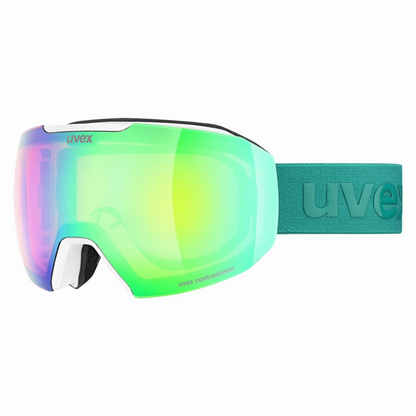 Uvex - Unisex Epic ATTRACT Goggles - White Matt/Green/Orange - Futureproof.life