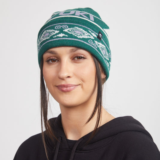 Yuki Threads - Unisex Mountain Vibes Beanie - Forrest Green