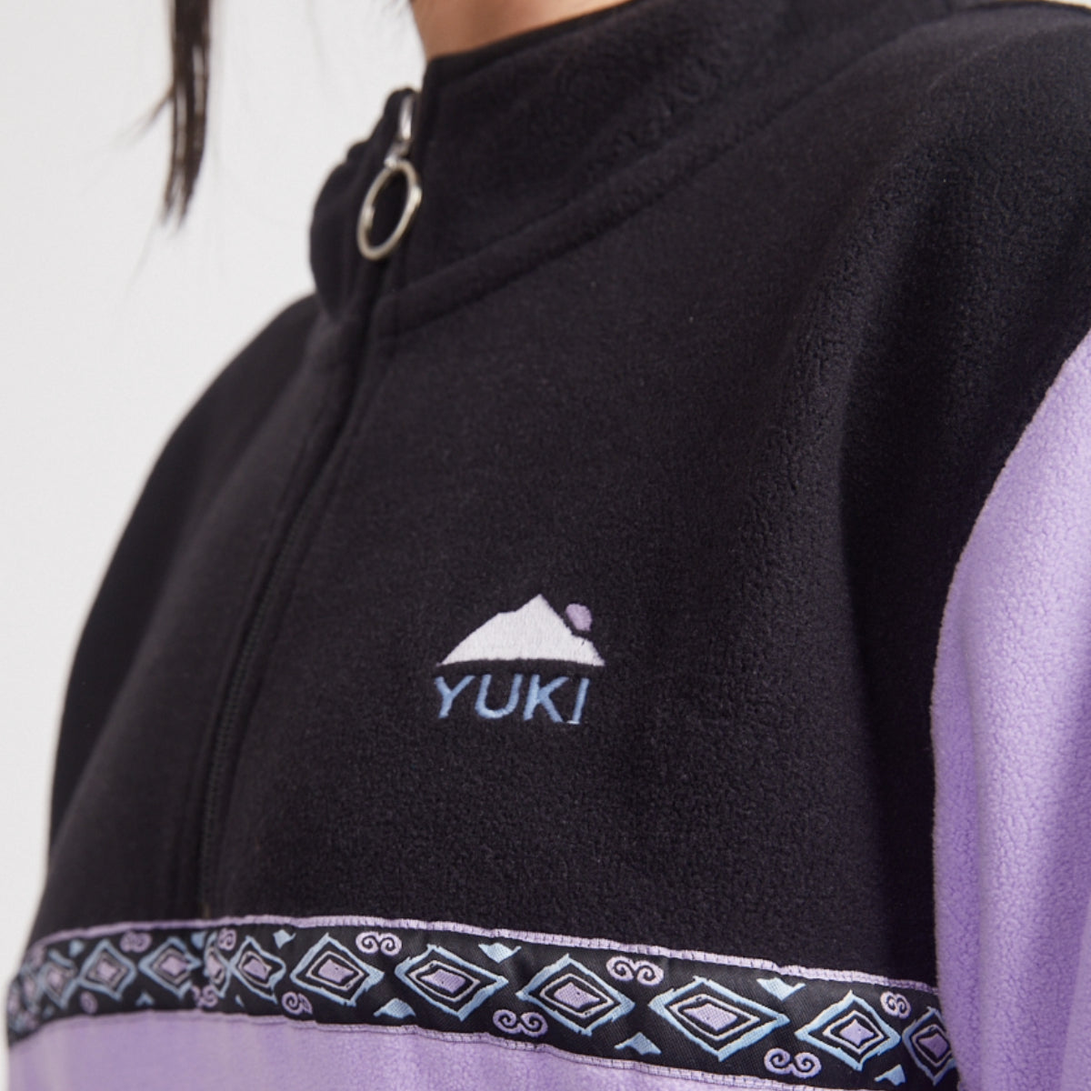 Yuki Threads - Unisex Vibes Fleece - Black / Purple Haze