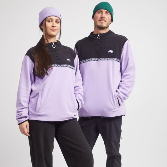 Yuki Threads - Unisex Vibes Fleece - Black / Purple Haze