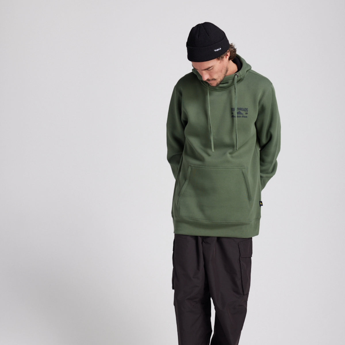 Yuki Threads - Unisex Loop Shred Hoodie - Thyme - Futureproof.life