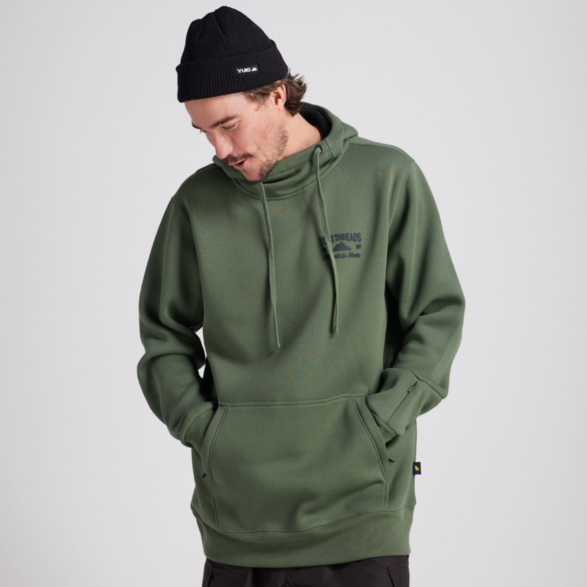 Yuki Threads - Unisex Loop Shred Hoodie - Thyme - Futureproof.life
