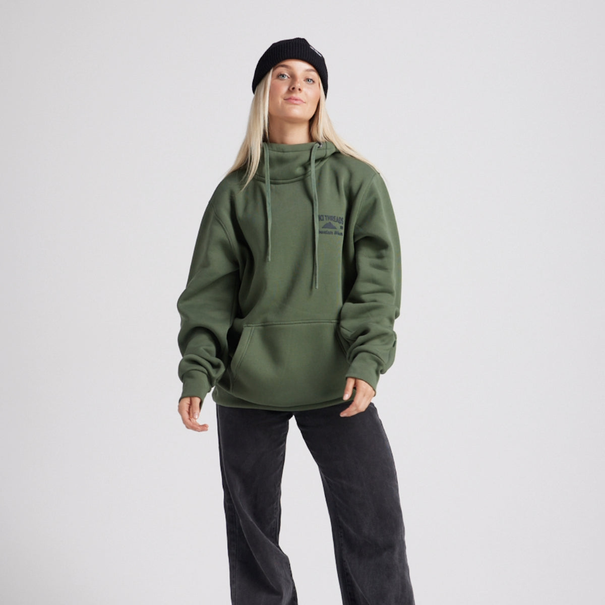 Yuki Threads - Unisex Loop Shred Hoodie - Thyme - Futureproof.life
