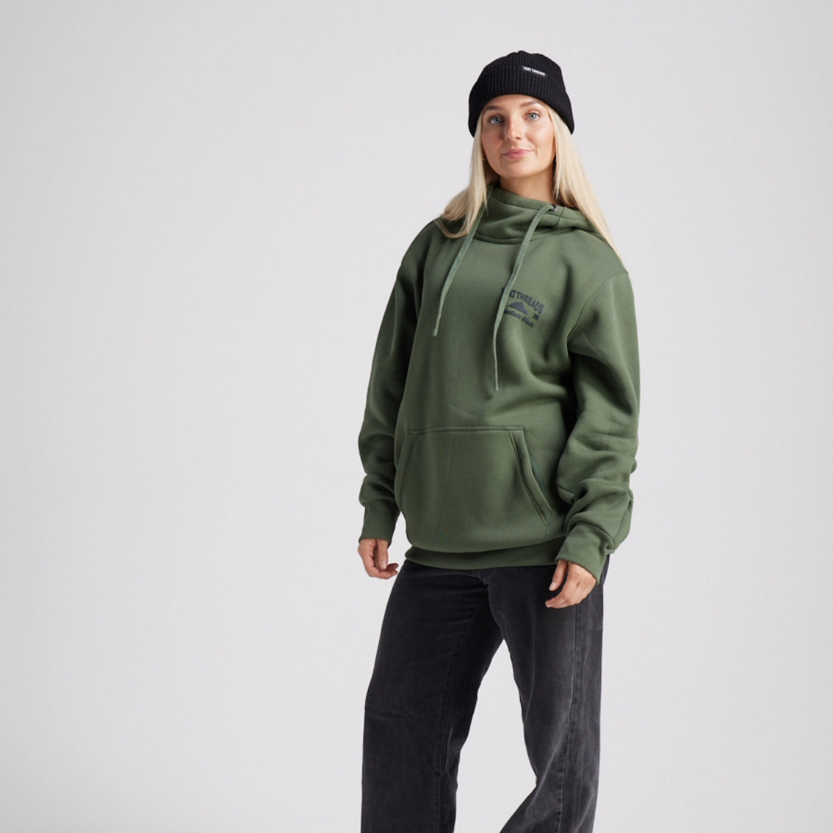 Yuki Threads - Unisex Loop Shred Hoodie - Thyme - Futureproof.life