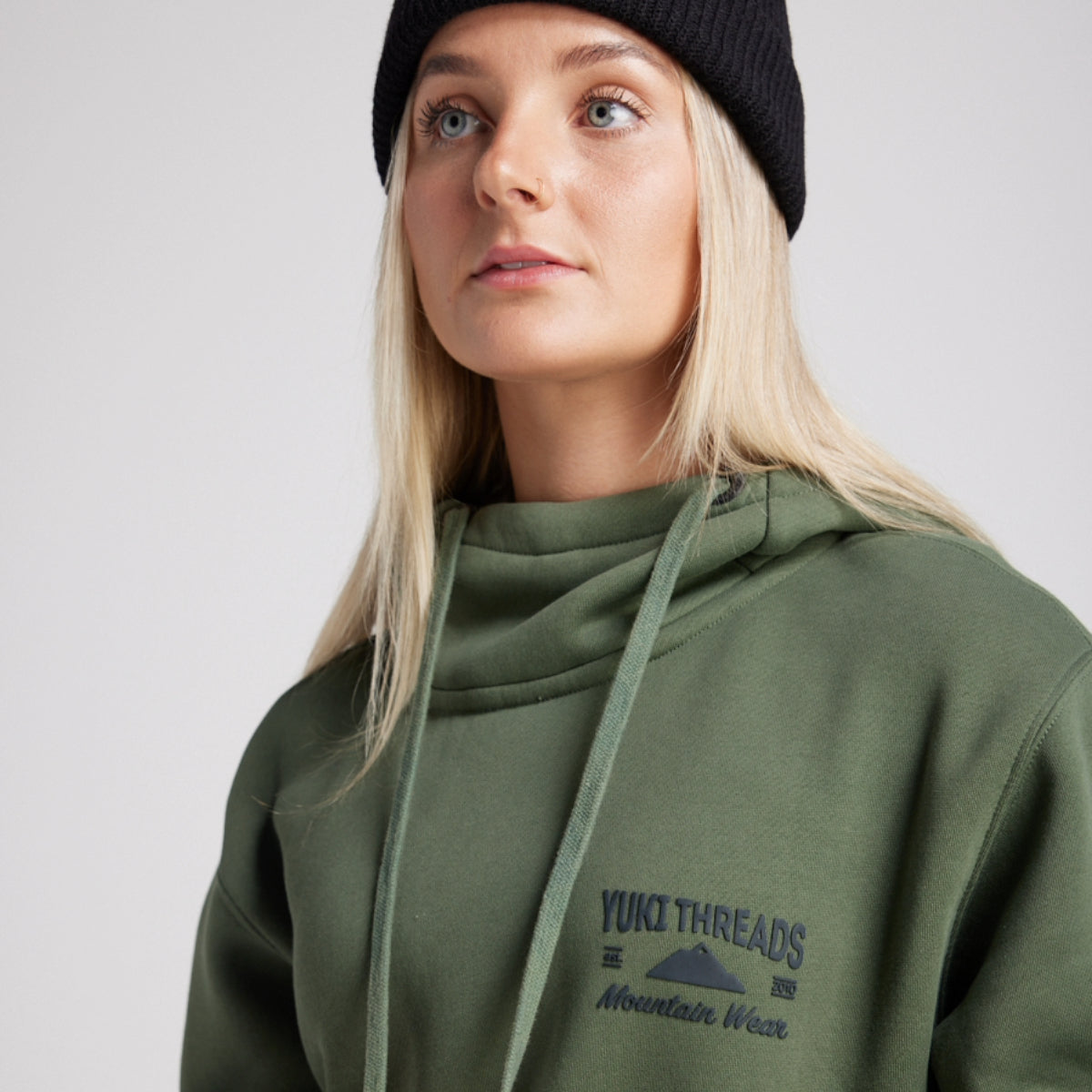Yuki Threads - Unisex Loop Shred Hoodie - Thyme - Futureproof.life