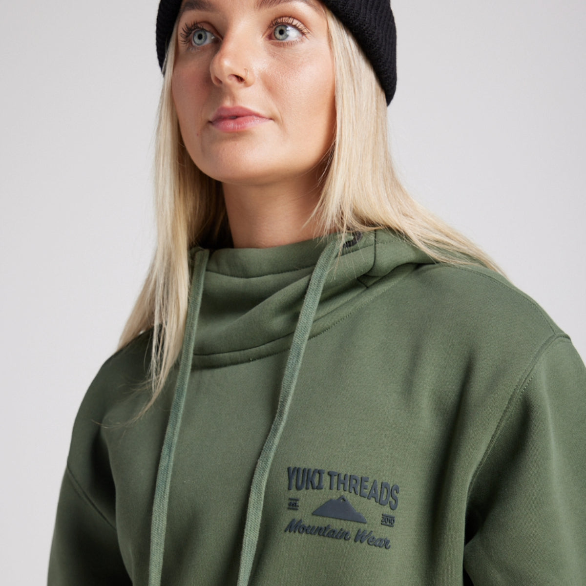 Yuki Threads - Unisex Loop Shred Hoodie - Thyme - Futureproof.life