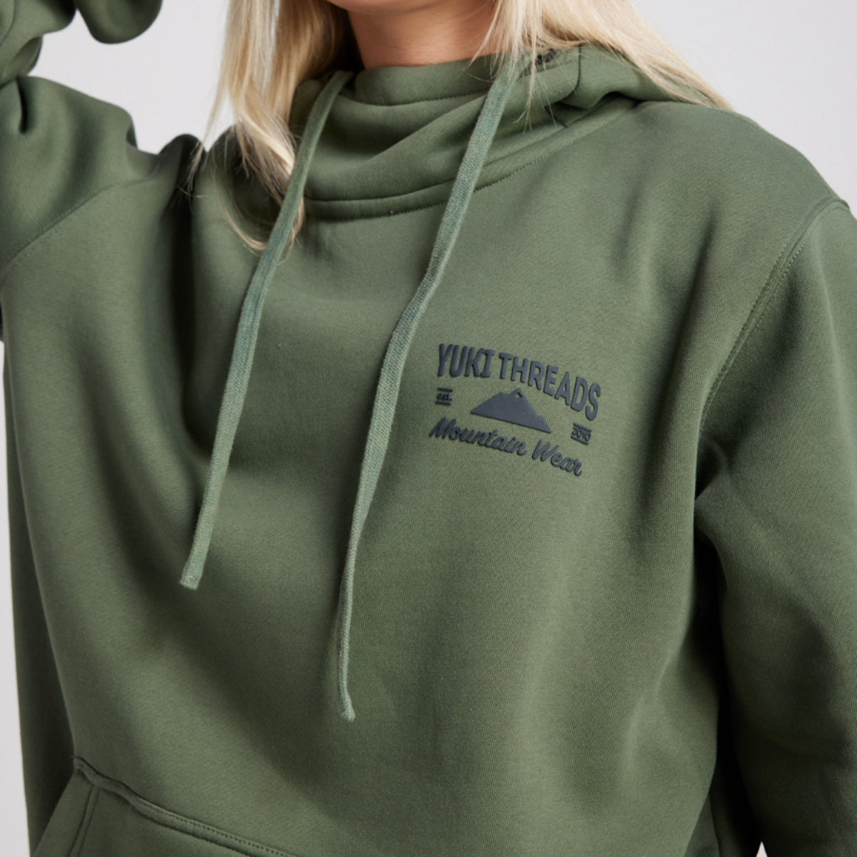Yuki Threads - Unisex Loop Shred Hoodie - Thyme - Futureproof.life