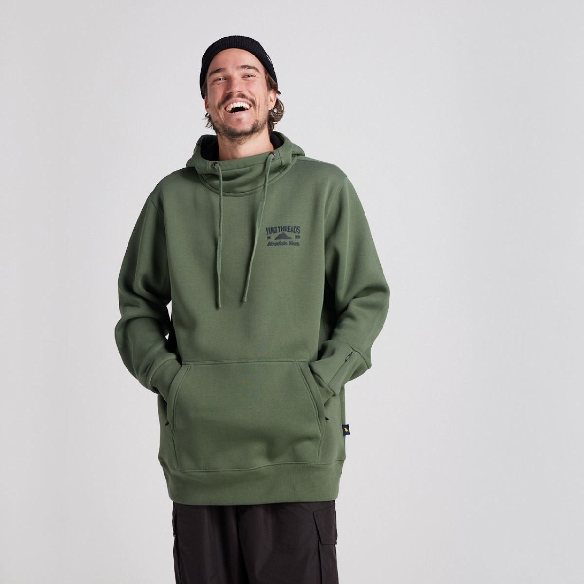 Yuki Threads - Unisex Loop Shred Hoodie - Thyme - Futureproof.life