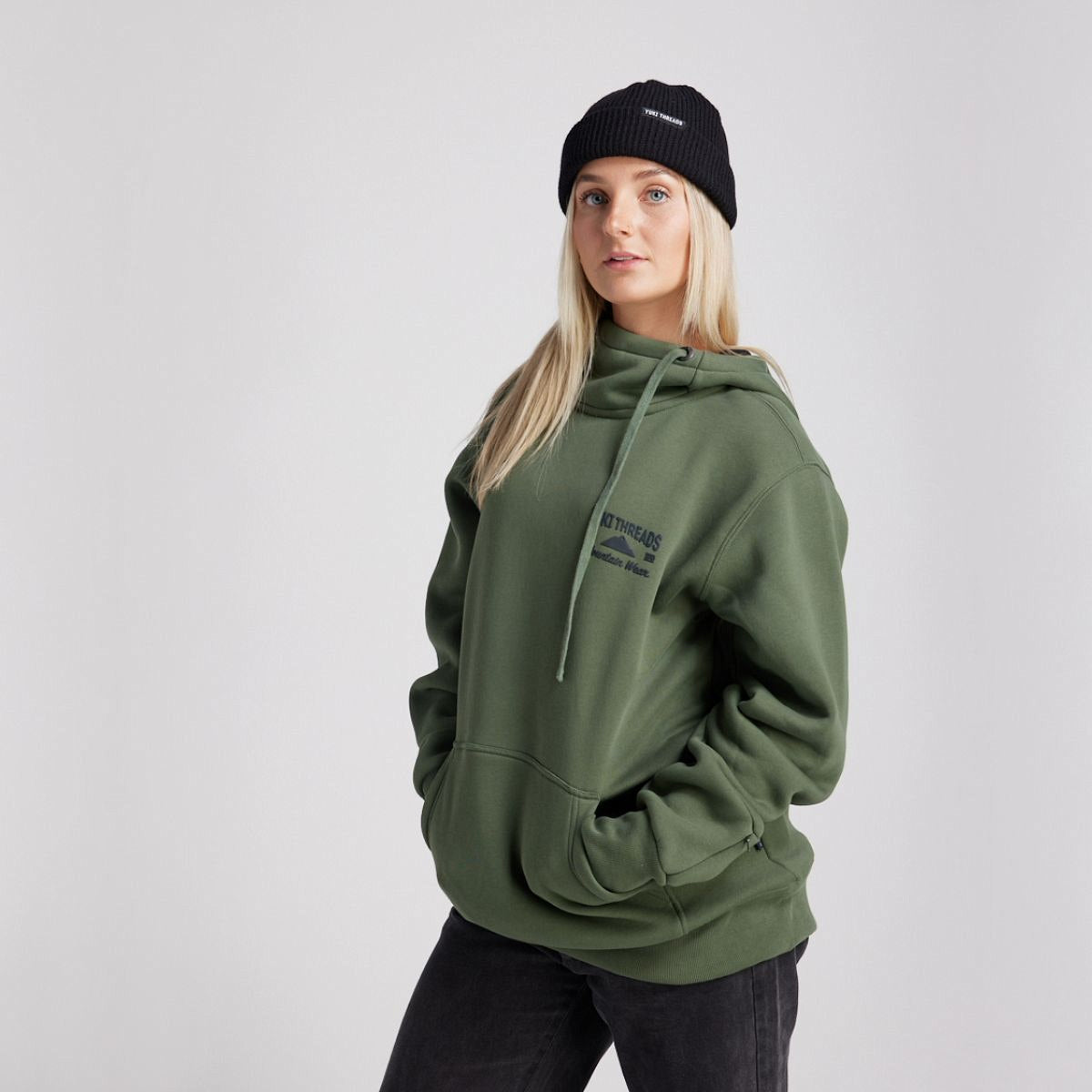 Yuki Threads - Unisex Loop Shred Hoodie - Thyme - Futureproof.life