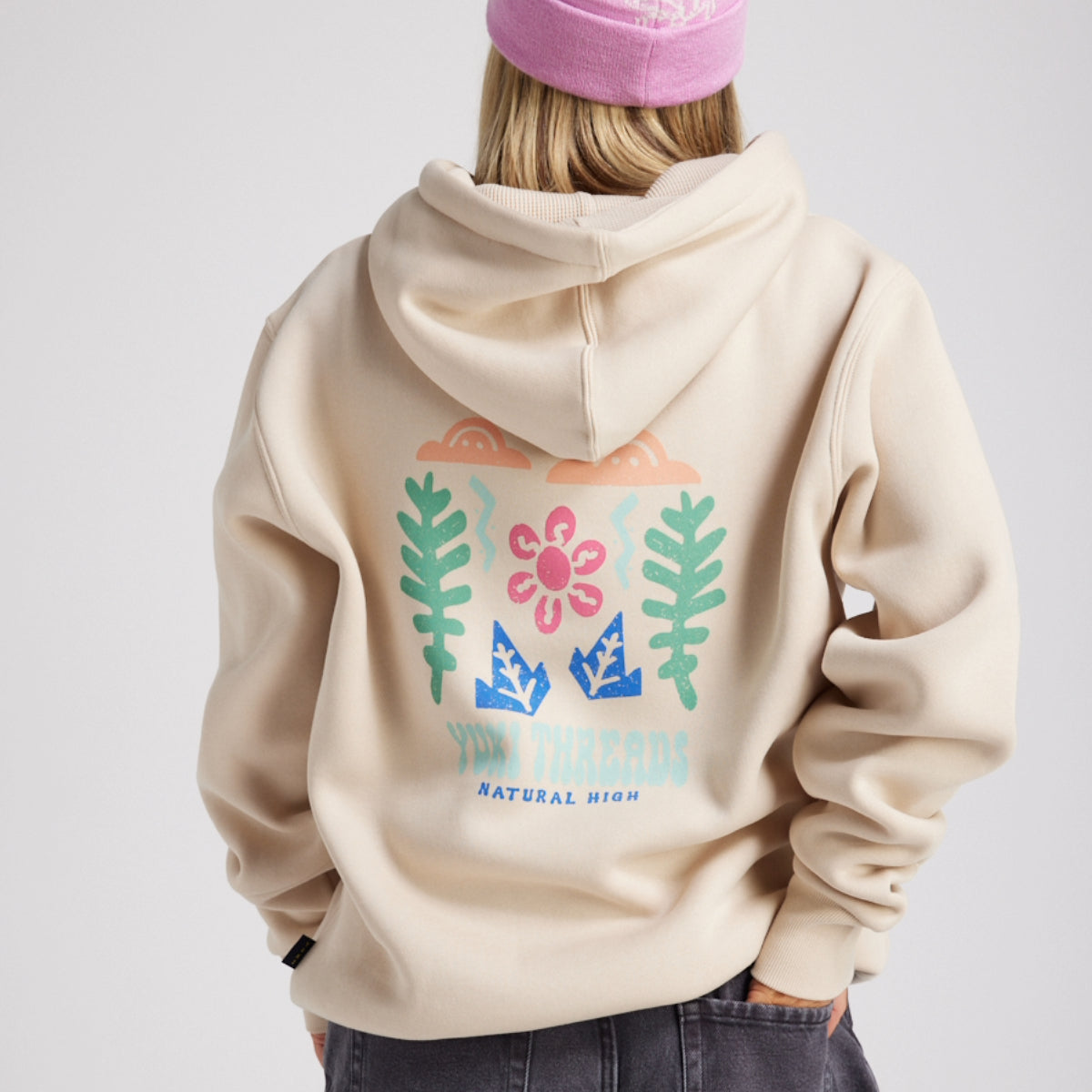 Yuki Threads (Sample) - Unisex Natural High Hoodie - Stone