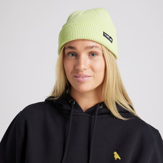 Yuki Threads (Sample) - Unisex Waffle Beanie - Washed Jade