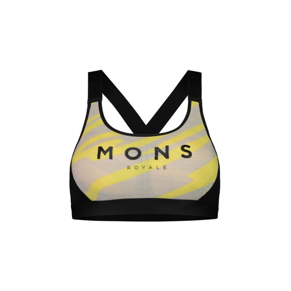 Mons Royale Women's Stella X-Back Bra - Limelight Camo