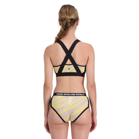 Mons Royale Women's Stella X-Back Bra - Limelight Camo