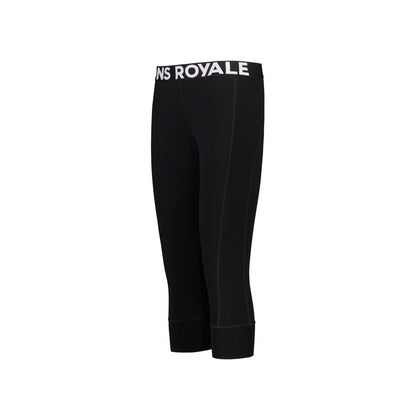 Mons Royale - Women's Cascade Merino Flex 200 3/4 Legging - Black - Futureproof.life