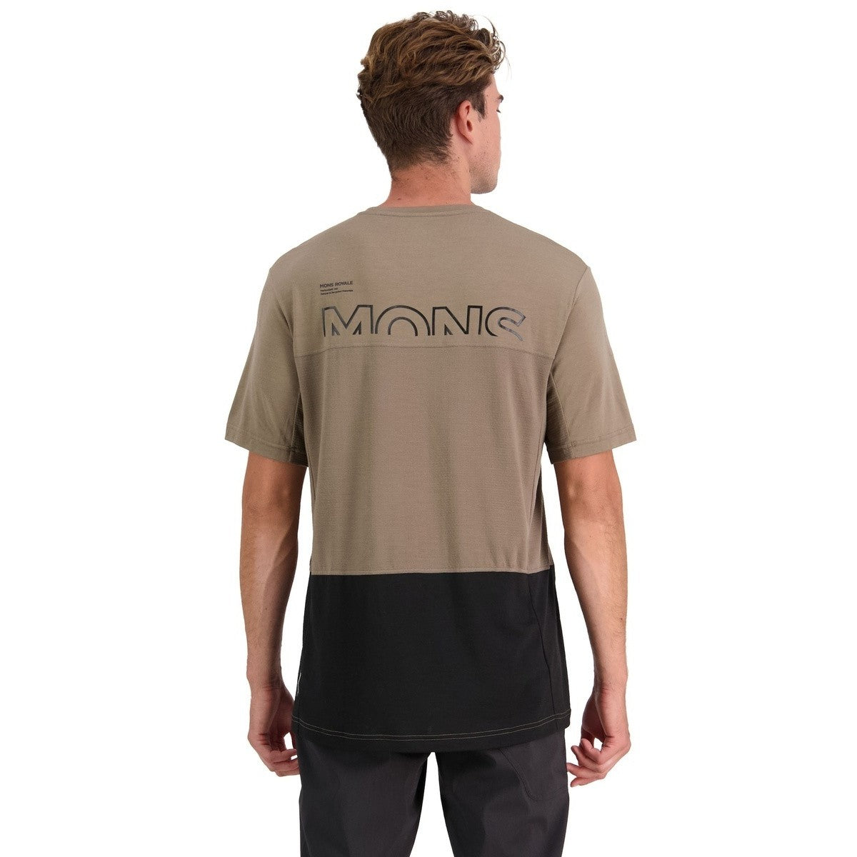 Mons Royale Men's Tarn Merino Shift T-Shirt - Walnut / Black