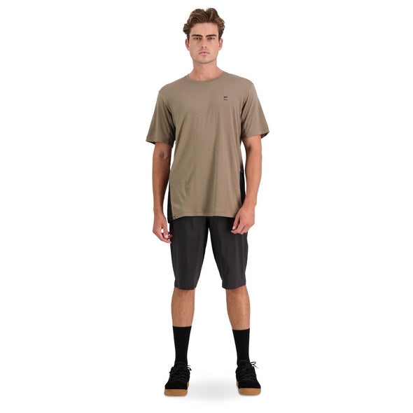 Mons Royale Men's Tarn Merino Shift T-Shirt - Walnut / Black