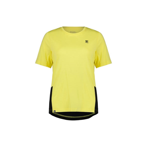 Mons Royale Women's Tarn Merino Shift Tee - Black / Limelight