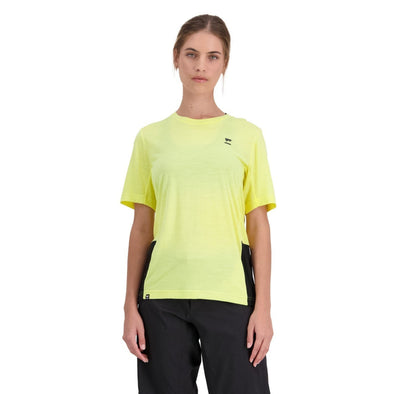 Mons Royale Women's Tarn Merino Shift Tee - Black / Limelight