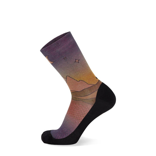 Mons Royale Unisex Atlas Crew Sock Digital - Copper / Midnight