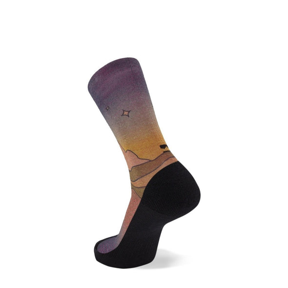 Mons Royale Unisex Atlas Crew Sock Digital - Copper / Midnight