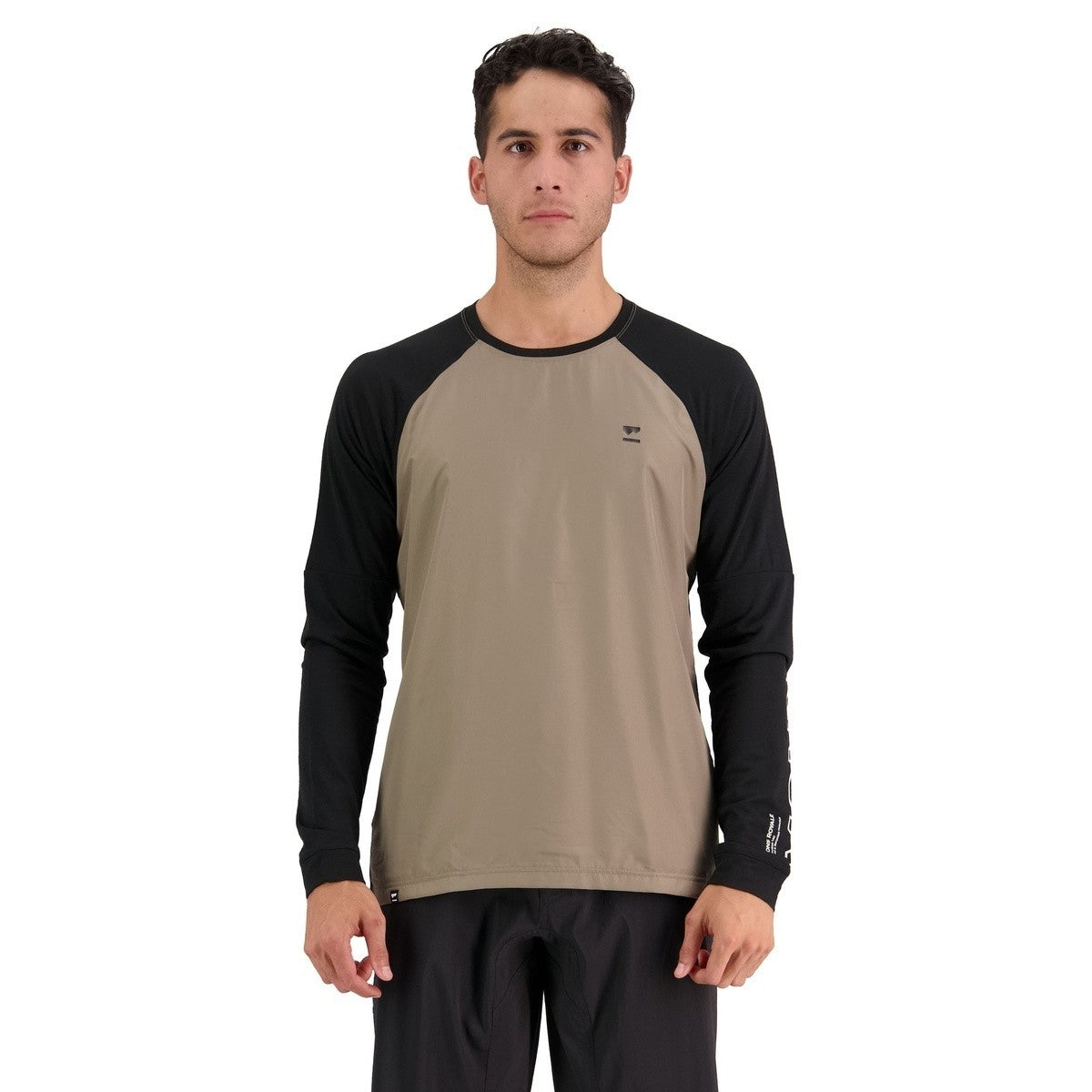 Mons Royale Men's Tarn Merino Shift Wind Jersey - Walnut / Black