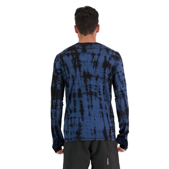 Mons Royale Men's Temple LS Garment Dyed - Ice Night Tie Dye
