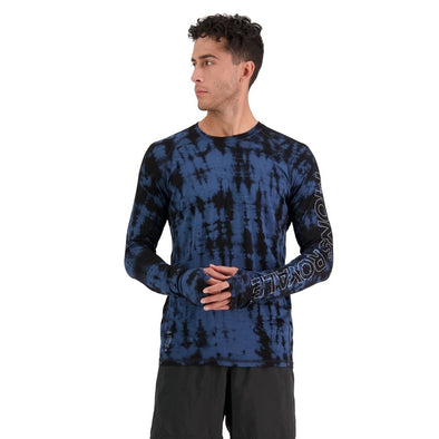 Mons Royale Men's Temple LS Garment Dyed - Ice Night Tie Dye